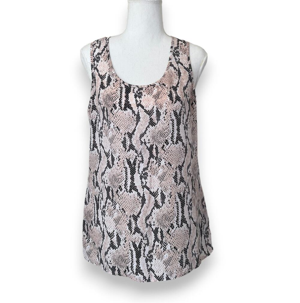 Express, Snake Print Open Back Tank Top - Size M